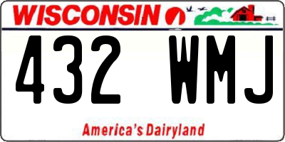 WI license plate 432WMJ