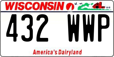 WI license plate 432WWP