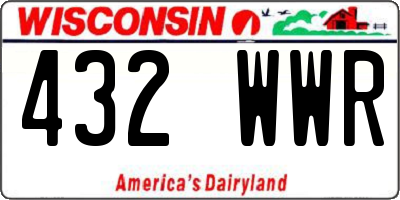 WI license plate 432WWR