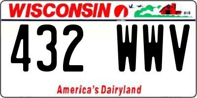 WI license plate 432WWV