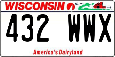 WI license plate 432WWX