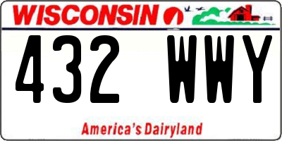 WI license plate 432WWY