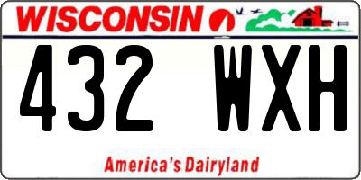 WI license plate 432WXH
