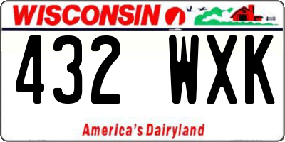WI license plate 432WXK