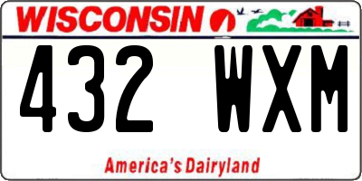 WI license plate 432WXM