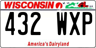 WI license plate 432WXP