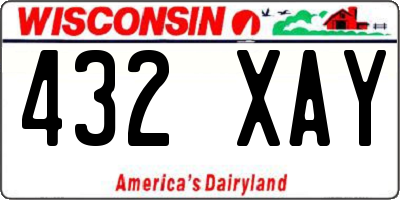 WI license plate 432XAY