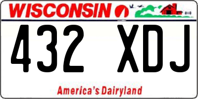 WI license plate 432XDJ