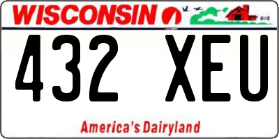 WI license plate 432XEU