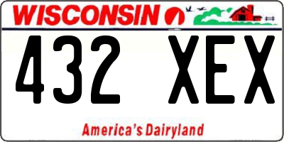 WI license plate 432XEX