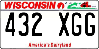 WI license plate 432XGG