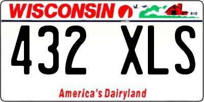 WI license plate 432XLS