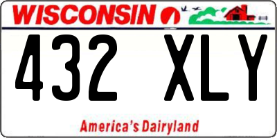 WI license plate 432XLY