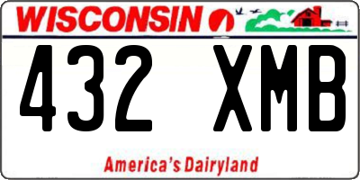 WI license plate 432XMB
