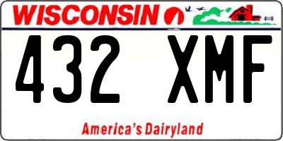 WI license plate 432XMF