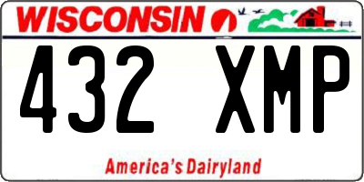 WI license plate 432XMP