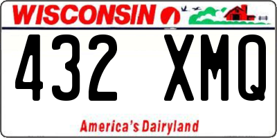 WI license plate 432XMQ