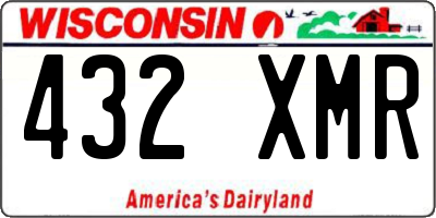 WI license plate 432XMR