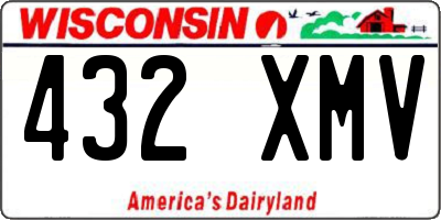 WI license plate 432XMV