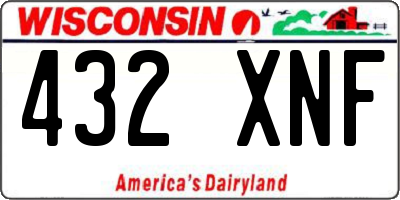 WI license plate 432XNF