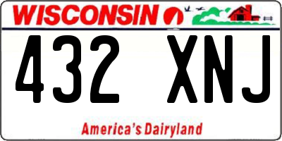 WI license plate 432XNJ