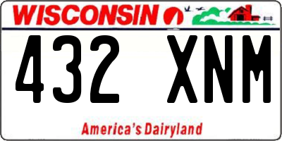 WI license plate 432XNM