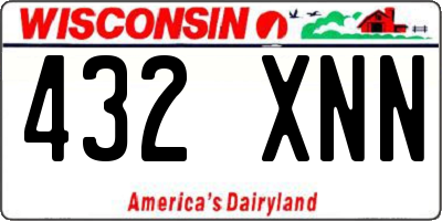 WI license plate 432XNN