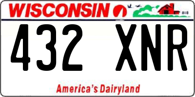 WI license plate 432XNR