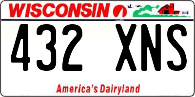 WI license plate 432XNS