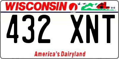 WI license plate 432XNT