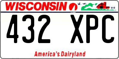 WI license plate 432XPC