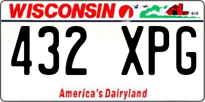 WI license plate 432XPG