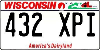 WI license plate 432XPI