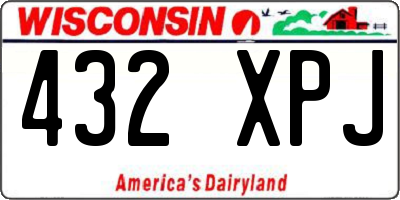 WI license plate 432XPJ