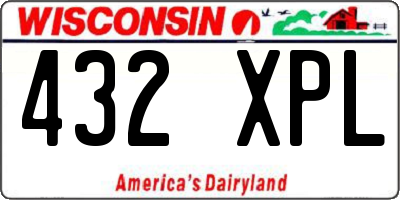 WI license plate 432XPL