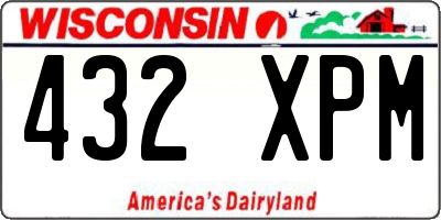 WI license plate 432XPM