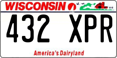 WI license plate 432XPR