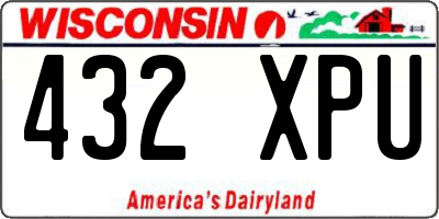 WI license plate 432XPU