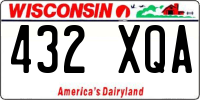 WI license plate 432XQA