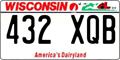 WI license plate 432XQB