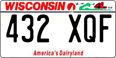 WI license plate 432XQF
