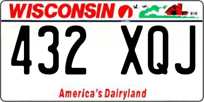 WI license plate 432XQJ