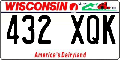 WI license plate 432XQK