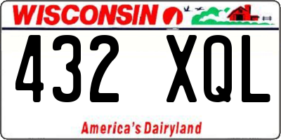 WI license plate 432XQL