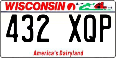 WI license plate 432XQP