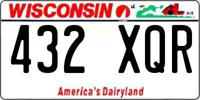 WI license plate 432XQR