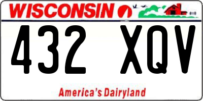 WI license plate 432XQV