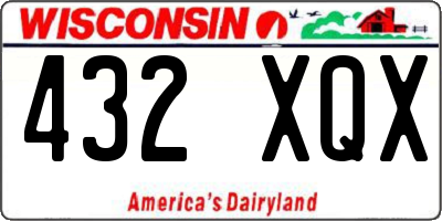 WI license plate 432XQX