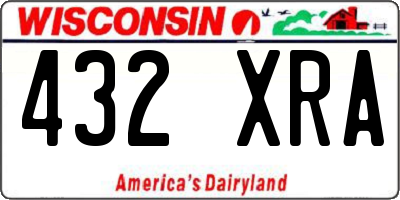WI license plate 432XRA