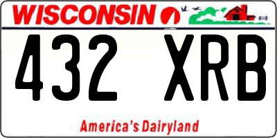 WI license plate 432XRB